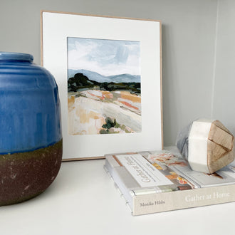 BLUE DESERT PRINT ON CANVAS