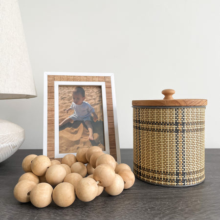 JACI PLAID ROUND CANISTER