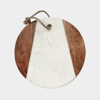 KALI ROUND MARBLE WOOD BOARD
