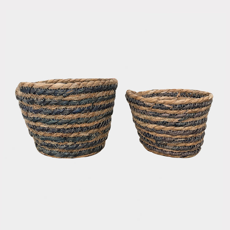 KYA STRIPE BASKETS SET OF 2