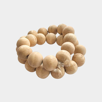 LARGE WALNUT WOODEN BEADS