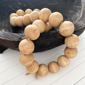 LARGE WALNUT WOODEN BEADS