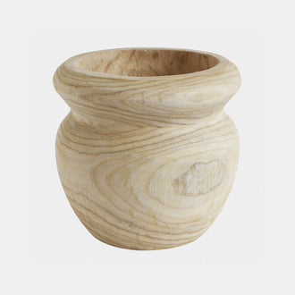 MALIA WOODEN POT - HUNTER & CO.