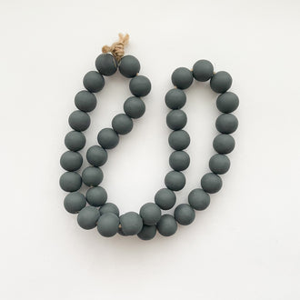 CHARCOAL NAVY WOODEN BEADS