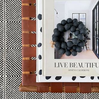 CHARCOAL NAVY WOODEN BEADS