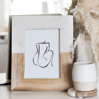 LYLA MARBLE WOOD FRAME