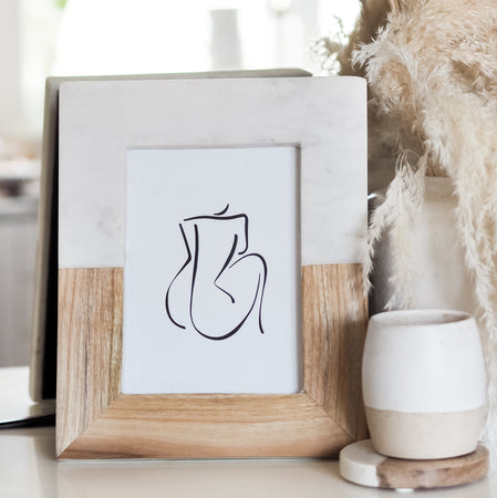 LYLA MARBLE WOOD FRAME