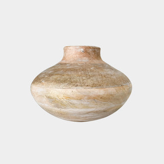 RUMI ROUND WOOD VASE