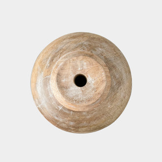 RUMI ROUND WOOD VASE